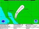 The projected track of Tropical Storm Newton as of 1200 UTC on September 7. [NOAA graphic]